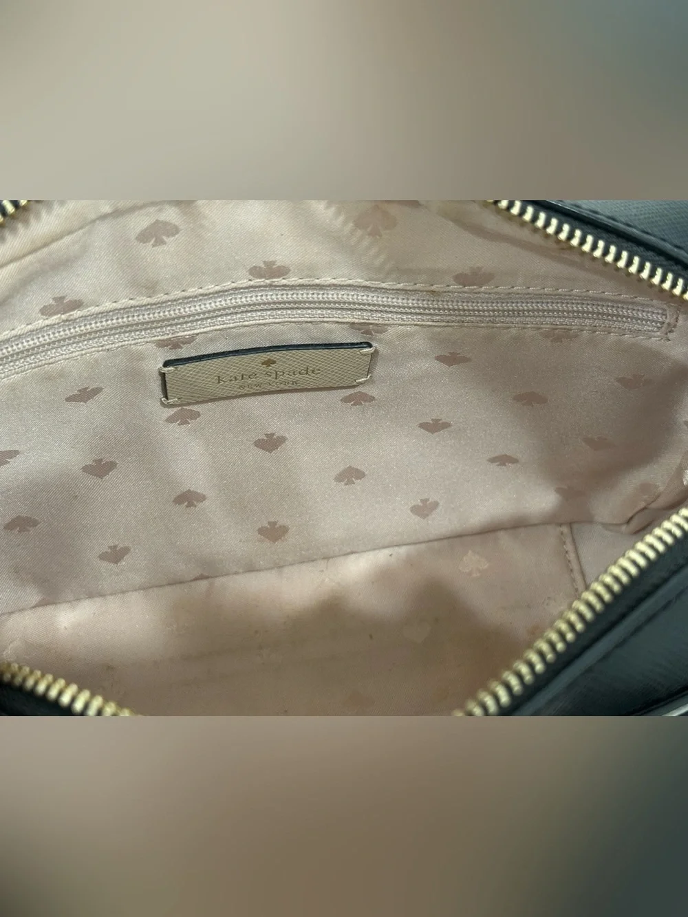 kate spade Beige, White and Black Colorblock Crossbody